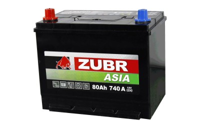 ����������� ZUBR Premium Asia 80Ah (740A)